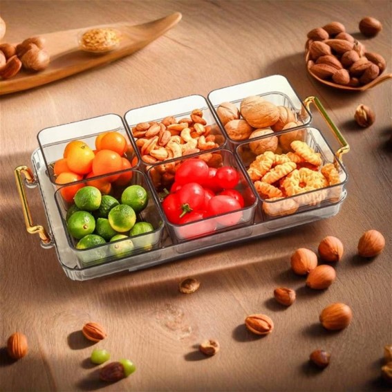 Snacks Serving Tray with Compartments